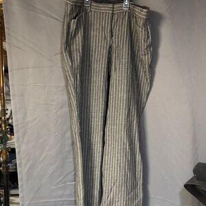Express Gray Striped Women's Flare Pants